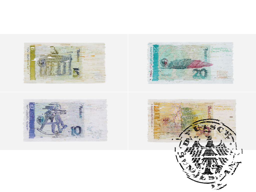 fjodor gejko - d-mark verschiedene banknoten deutsche mark rekonstruktion