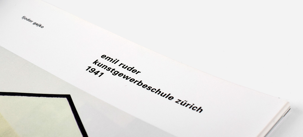 fjodor gejko - emil ruder in zrich - typografische monatsbltter 2011, typography, editorial design