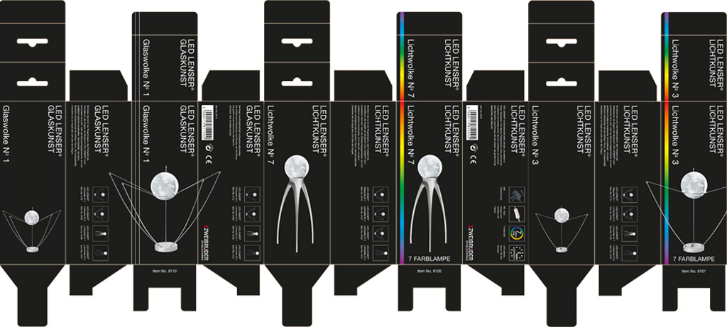 led lenser zweibrder optoelectronics lichtkuns verpackungsdesign package design
