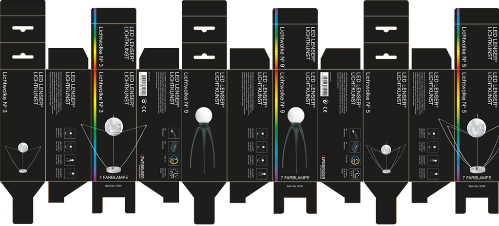 led lenser zweibrder optoelectronics lichtkuns verpackungsdesign package design